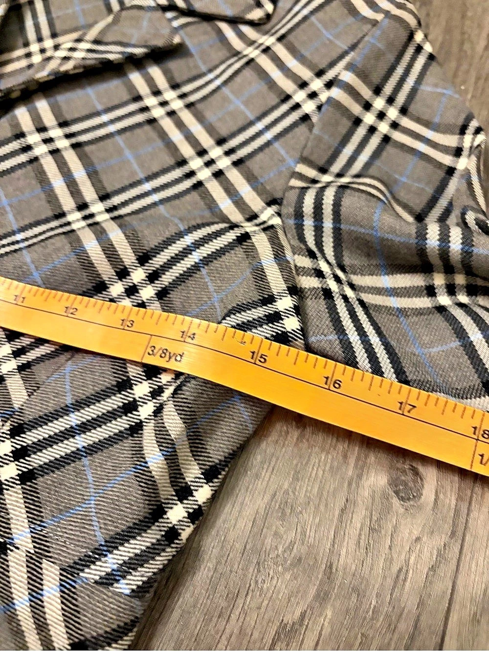 Burberry Plaid Trench Coat Gray & Black - Picture 6 of 8